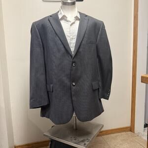 Pronto Uomo Blazer Mens 46 Gray 100% Wool Nailshead SB 2 Button Sport Coat